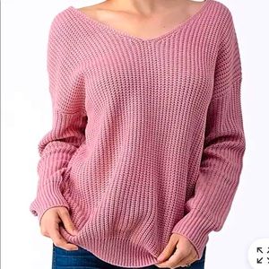 Twisted back sweater